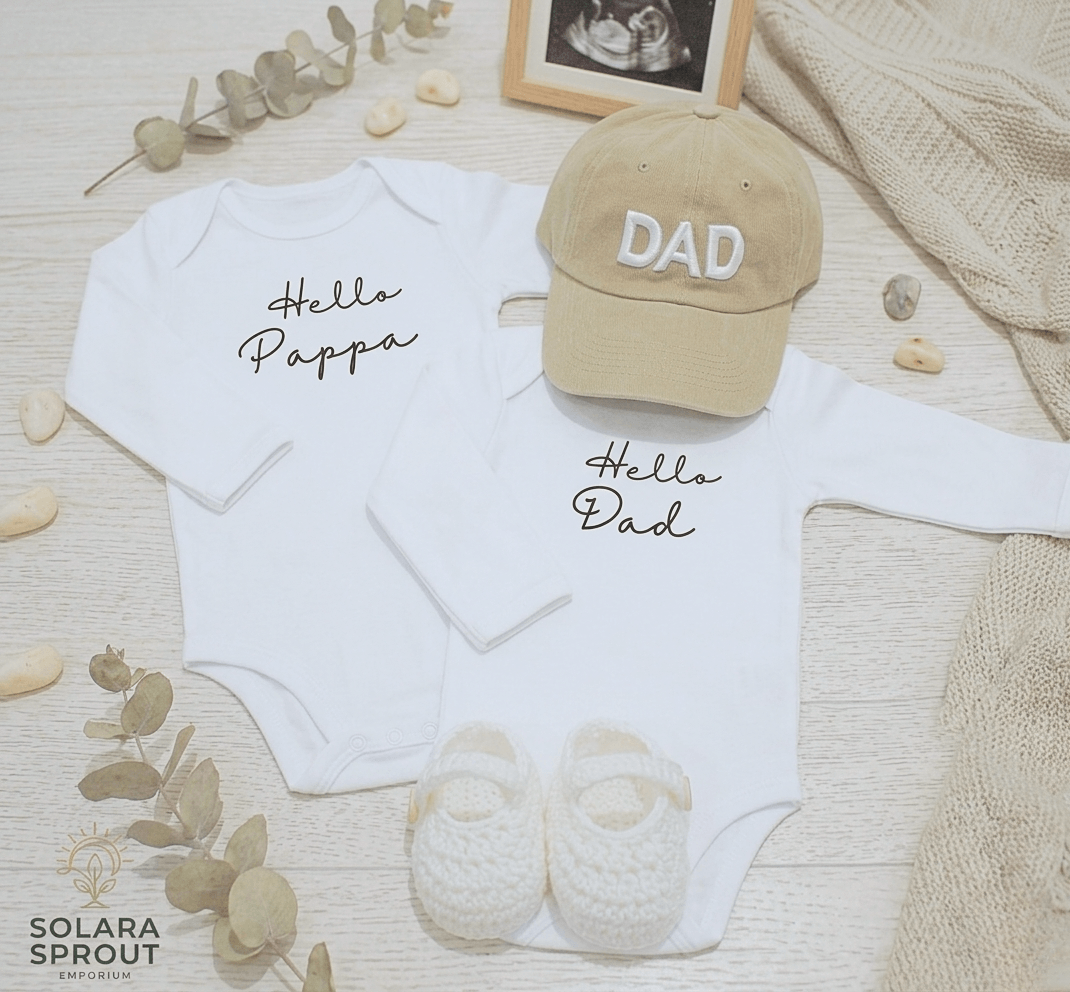 Dad announcement baby grow – Solara Sprout