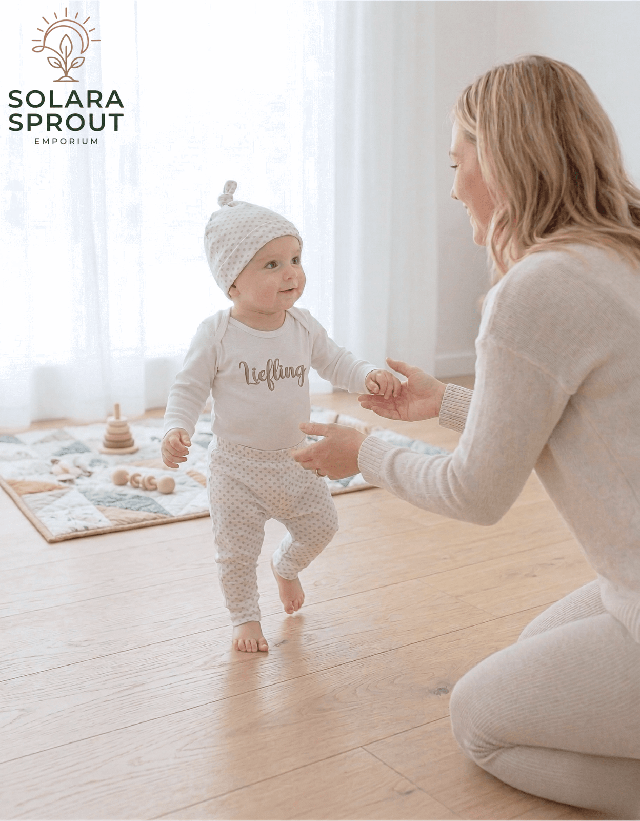 Daisy Print Cotton Knit Harem Pant Set - Solara Sprout Emporium