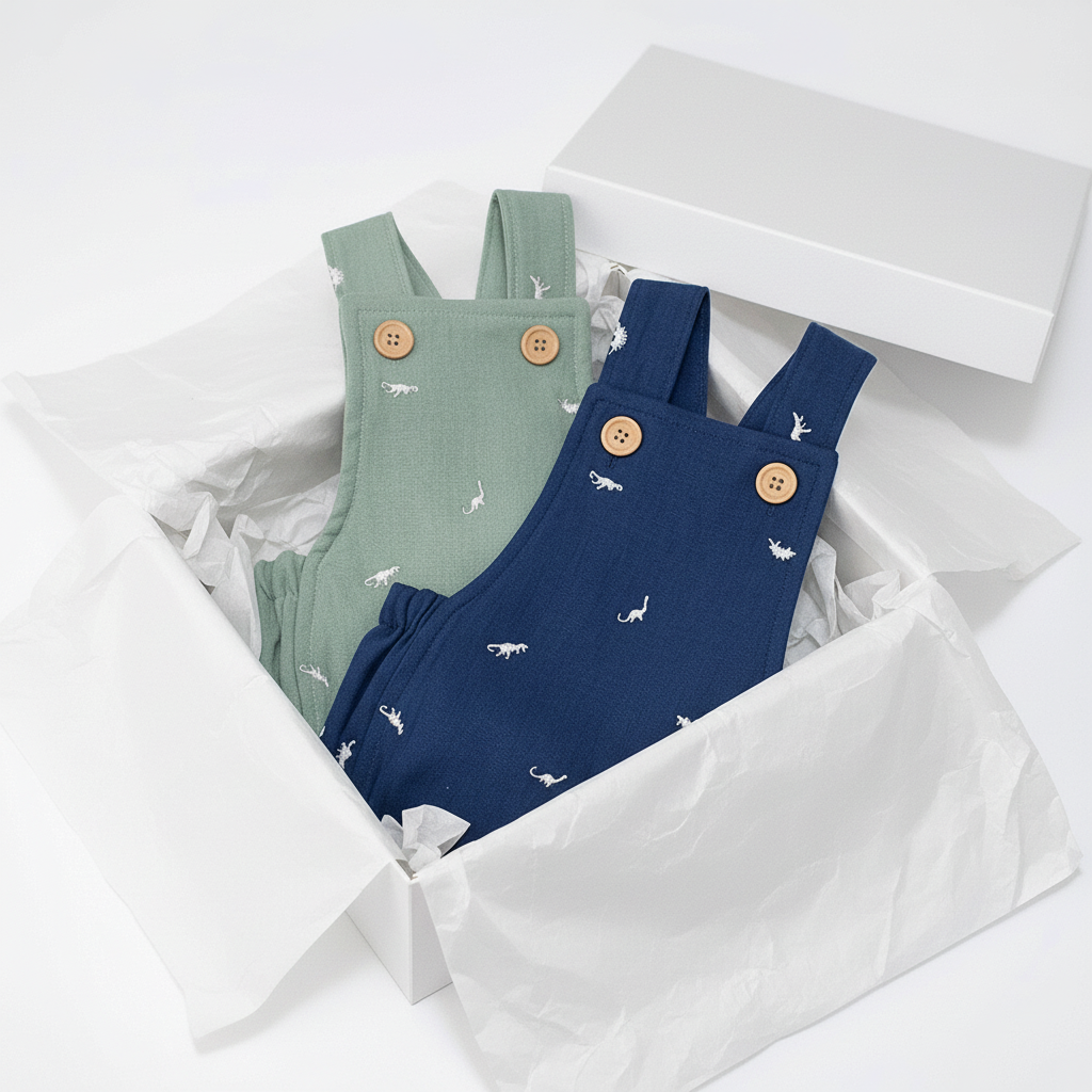 2 Dinosaur Rompers Gift Box