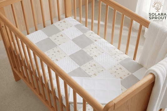 Signature Baby Collection Block Comforter Set — minky fleece and Turkish cotton nursery comforter by Solara Sprout