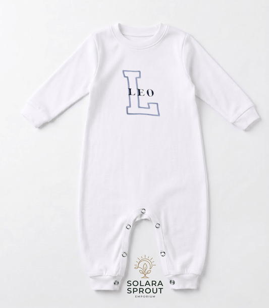 Brushed Knit Baby Romper - Romey personalised name embroidery South Africa