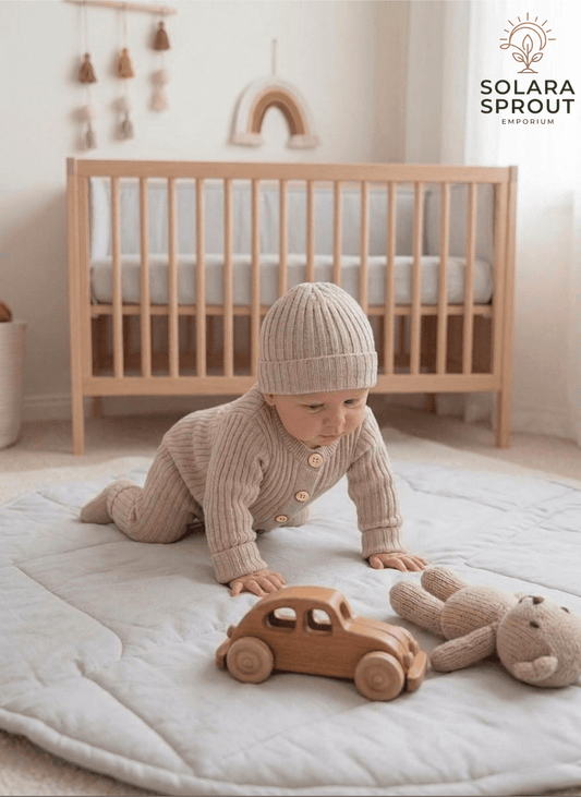 Custom Baby Name Embroidered Knitwear Set - Solara Sprout Emporium