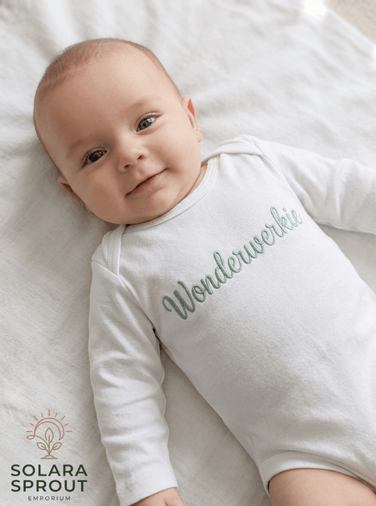 Custom Themed Embroidered Baby Grow - Solara Sprout Emporium