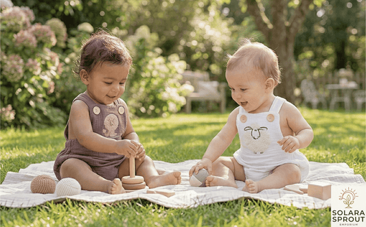 Embroidered Baby Sheep Or Lion Romper - Solara Sprout Emporium