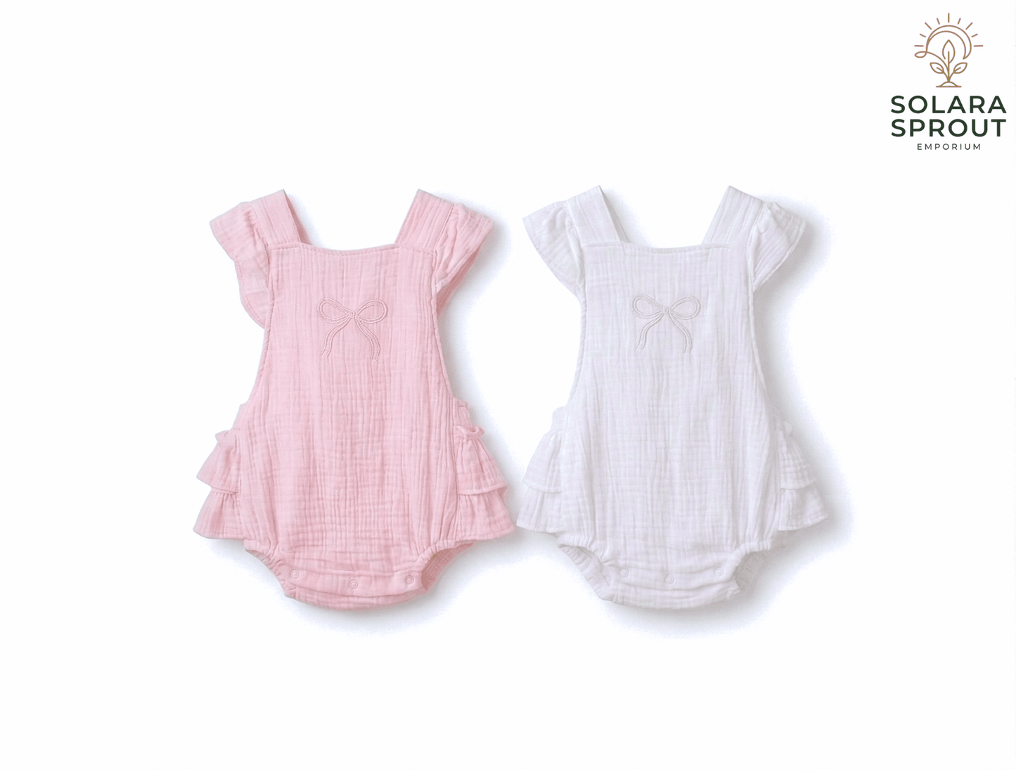 Juliet Baby Girl Ruffled Romper - Solara Sprout Emporium