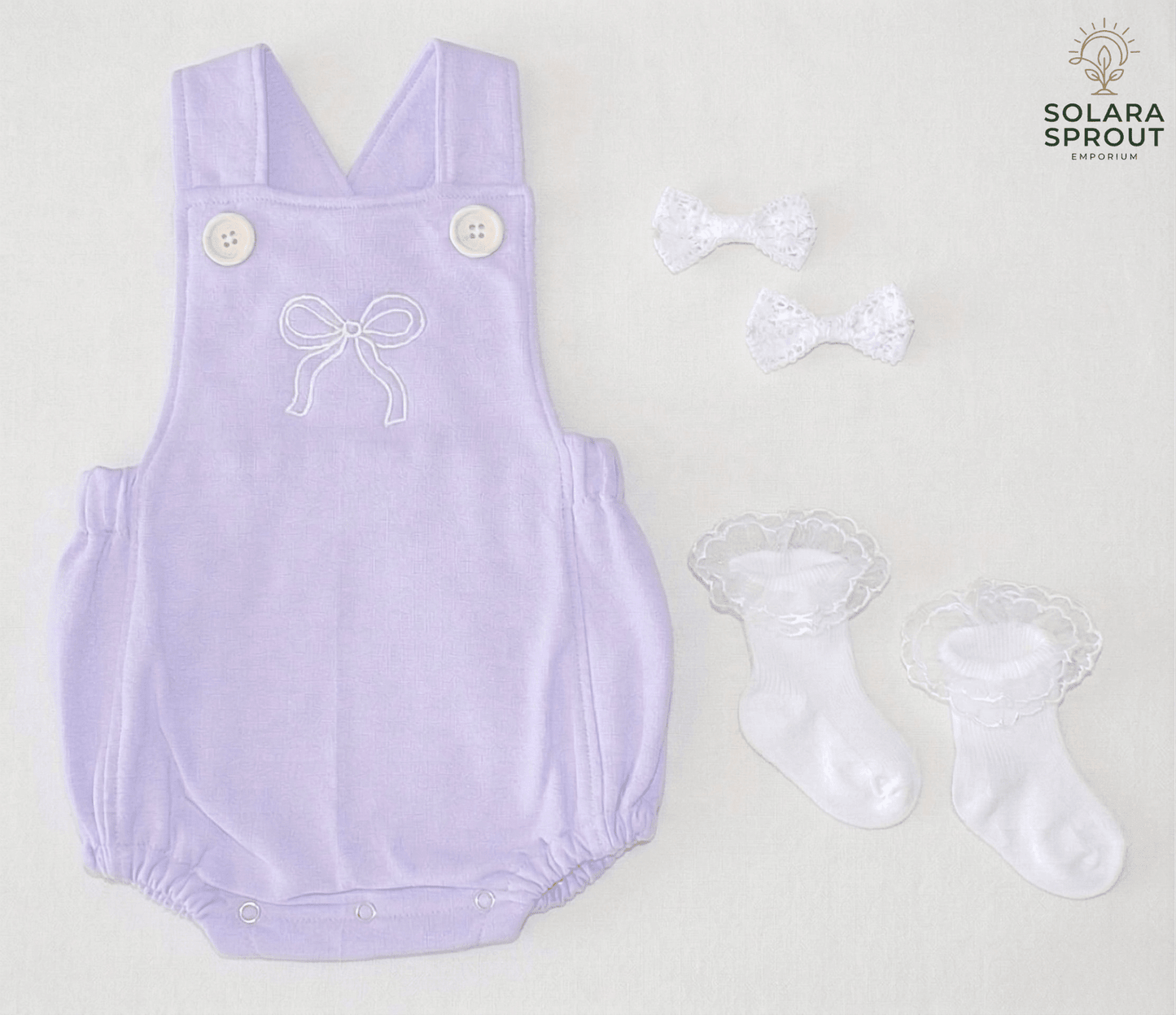 Lavender Baby Cotton Romper - Solara Sprout Emporium