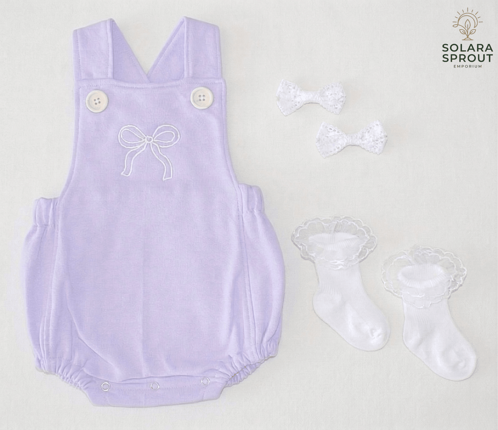 Lavender Baby Cotton Romper - Solara Sprout Emporium