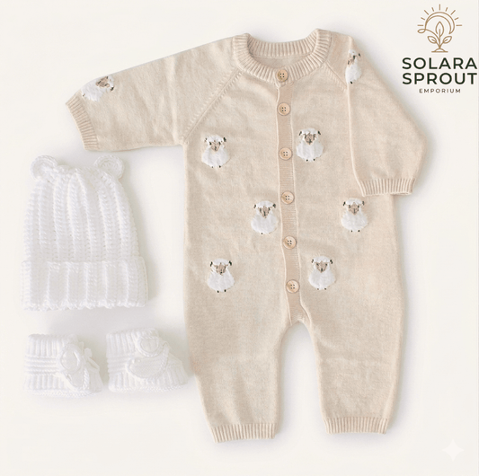 Little Sheep Premium Baby Knit Jumper Set - Solara Sprout Emporium