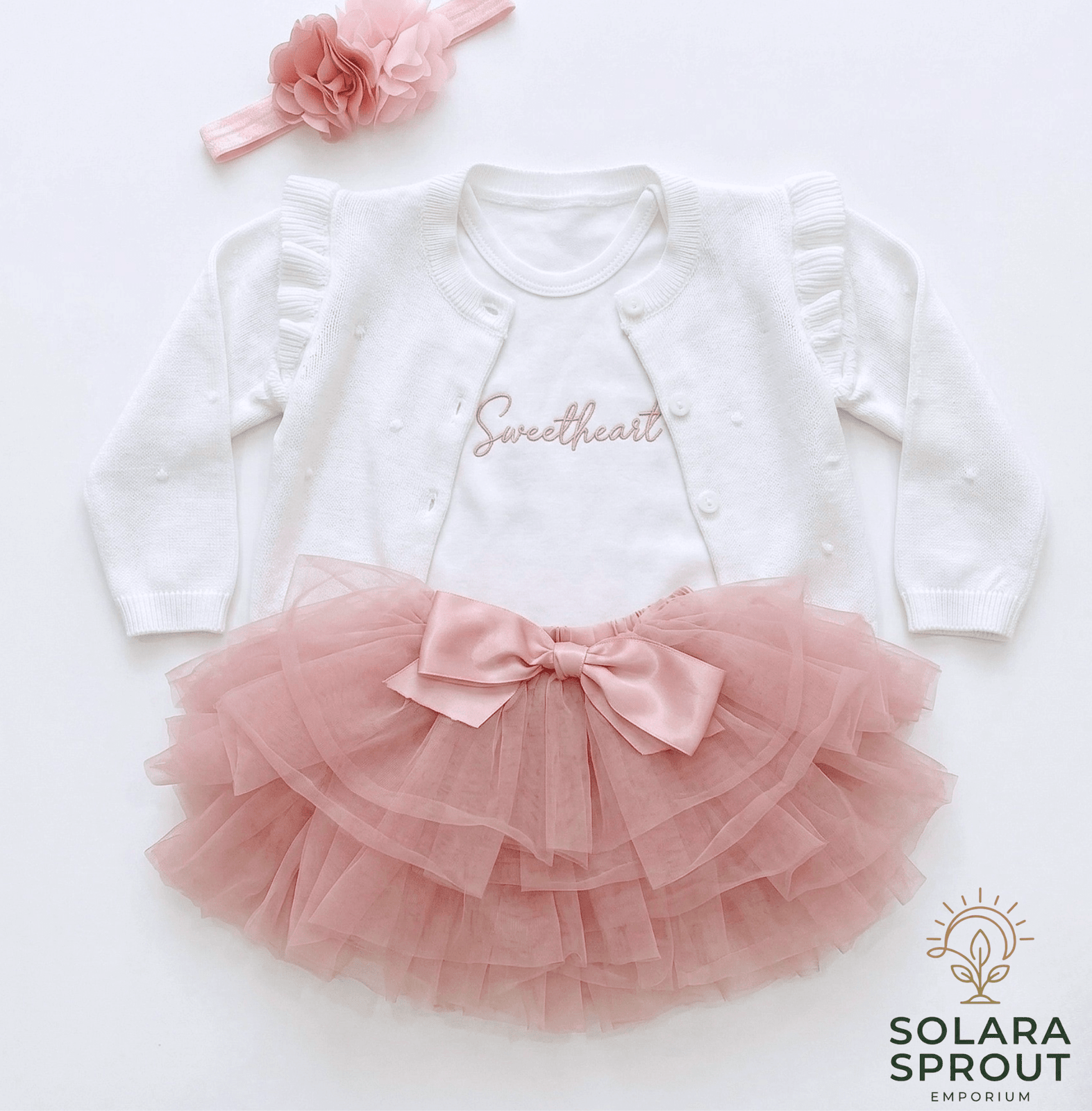 Tutu Sweetheart Set Baby set - Solara Sprout Emporium
