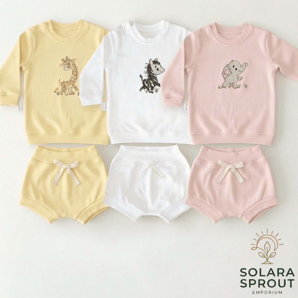 Wild Animal Sweater Cotton Set - Solara Sprout Emporium