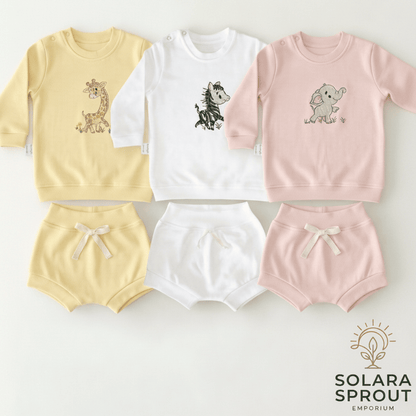 Wild Animal Sweater Cotton Set - Solara Sprout Emporium